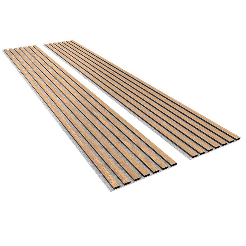 High Quality Modern Interior Wood Slatted Wall Panels Decoration MDF Acoustic Panels Custom Eco-Friendly Acoustic Wall Panels - 海智集