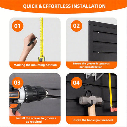 High Quality PVC Slat Panel Manufacturer Customizable Slatwall System for Garage and Warehouse Organization - 海智集