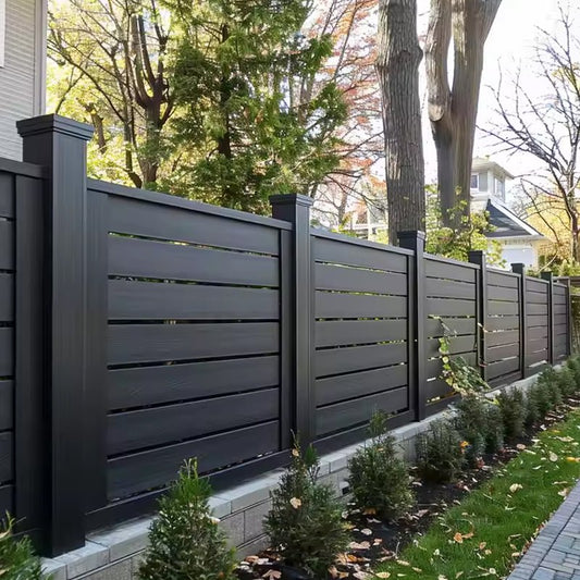 High-Strength Wpc Outdoor Fence Panels Co-extrusion Wood Fence - Ideal for Courtyard and Garden Protection-海智集-