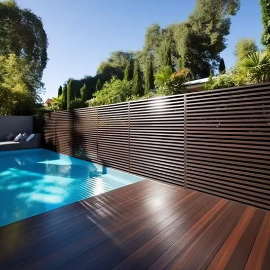 Home Garden Custom Private Plastic Fence Composite Wpc Garden Fence-海智集-