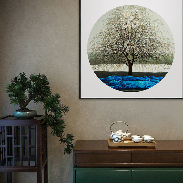 idery — framed, simulated silk, soft luster. Dual craftsmanship. Wholesale for decor firms, commercial use; home use too. Art decor for hotels, offices, residences.Quiet Night Scene-海智集-