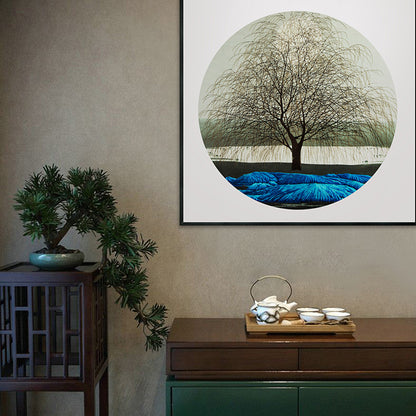 idery — framed, simulated silk, soft luster. Dual craftsmanship. Wholesale for decor firms, commercial use; home use too. Art decor for hotels, offices, residences.Quiet Night Scene-海智集-