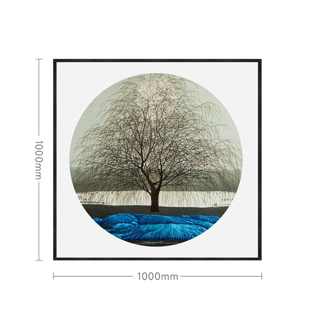 idery — framed, simulated silk, soft luster. Dual craftsmanship. Wholesale for decor firms, commercial use; home use too. Art decor for hotels, offices, residences.Quiet Night Scene-海智集-