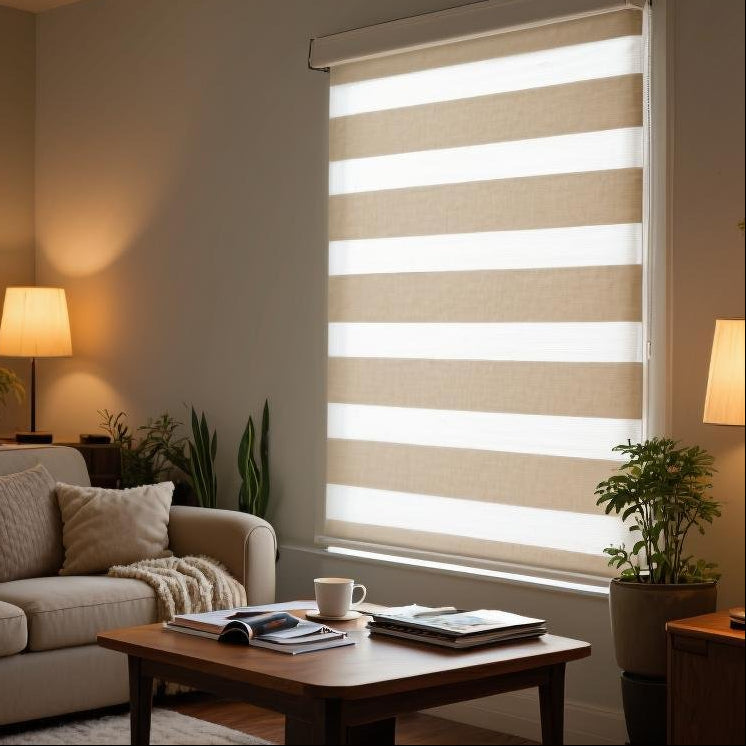Zebra Blinds - Moisture-Proof, Waterproof, Oil-Resistant, Durable, Adjustable Light Control, Space-Saving Window Treatment Solutions-海智集-
