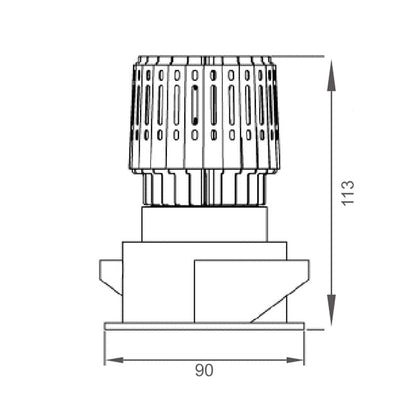 LED spotlights, commercial anti - glare recessed ceiling lights, shopping mall and hotel lobby downlights, household high - display lights without main lights - 海智集