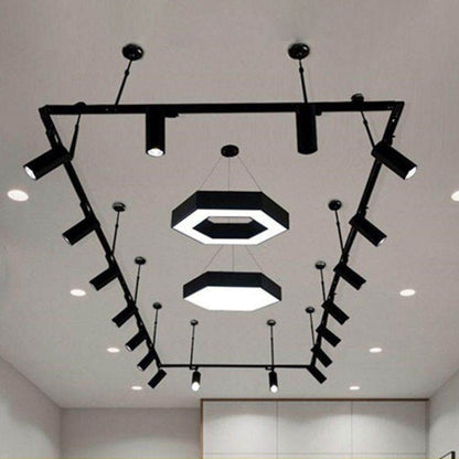Manufacturer Angle Adjustable Track Lamp Aluminum Iron Rail Spot Lighting System COB Tracklight Magnet 20W Led Track Light - 海智集