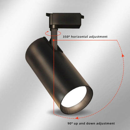 Manufacturer Angle Adjustable Track Lamp Aluminum Iron Rail Spot Lighting System COB Tracklight Magnet 20W Led Track Light - 海智集
