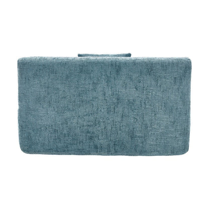 Mint Blue Chenille Interior Lazy Sofa Chaise Lounge Armchair with Three Pillows and Armrests-海智集-Default-
