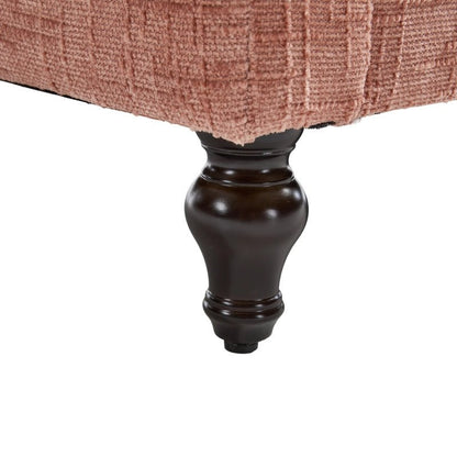 Modern Chenille 2 - Seater Sofa with LED Light, USB Port, and Storage Bag in Pink - 海智集