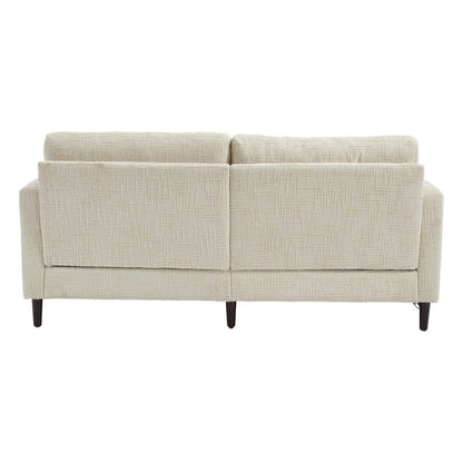 Modern Style Chenille 2-Seater Sofa with LED Light, USB Port, Storage Bag, Wood Legs-海智集-Default-