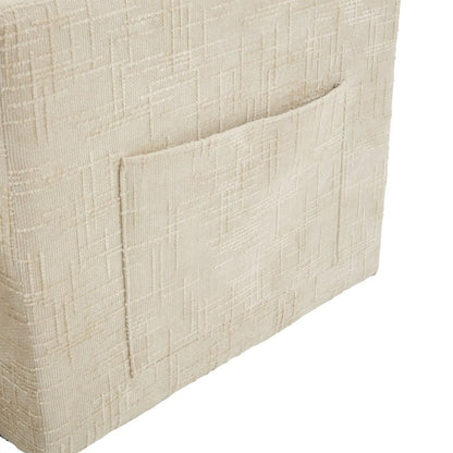 Modern Style Chenille 2 - Seater Sofa with LED Light, USB Port, Storage Bag, Wood Legs - 海智集