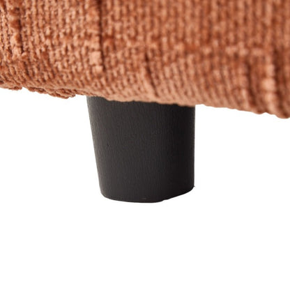 Multifunctional Chenille Recliner Sofa with Storage and Phone Bracket for Living Room or Bedroom in Orange - 海智集