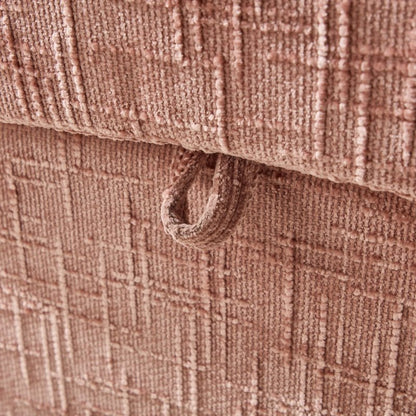 Multifunctional Lazy Person Sofa Recliner with Storage Backrest and Cell Phone Bracket in Pink Chenille for Living Room and Bedroom - 海智集