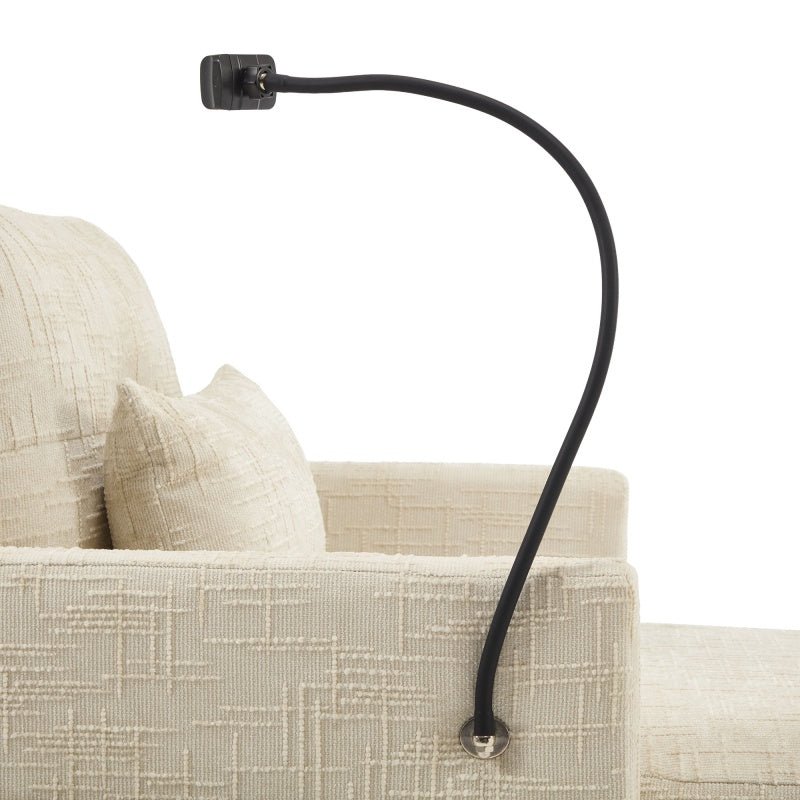 Multifunctional Lazy Person Sofa Recliner with Storage, Cell Phone Bracket, Beige Chenille, 49.21' x 32.27' x 34.25' - 海智集