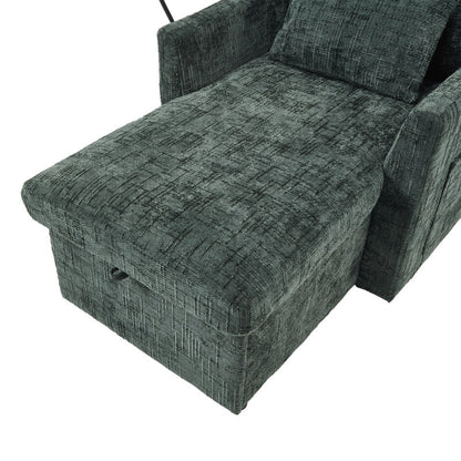 Multifunctional Recliner Sofa with Storage and Cell Phone Stand in Chenille for Living Room and Bedroom-海智集-Default-