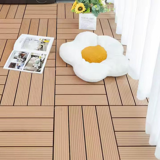 New Design Diy Wpc Decking Wpc with Grass Outdoor Garden Flooring Tiles-海智集-