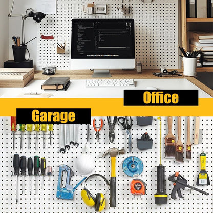 No Drill Pegboard Panels Sturdy ABS Material for Kitchen Pantry Office Files - 海智集