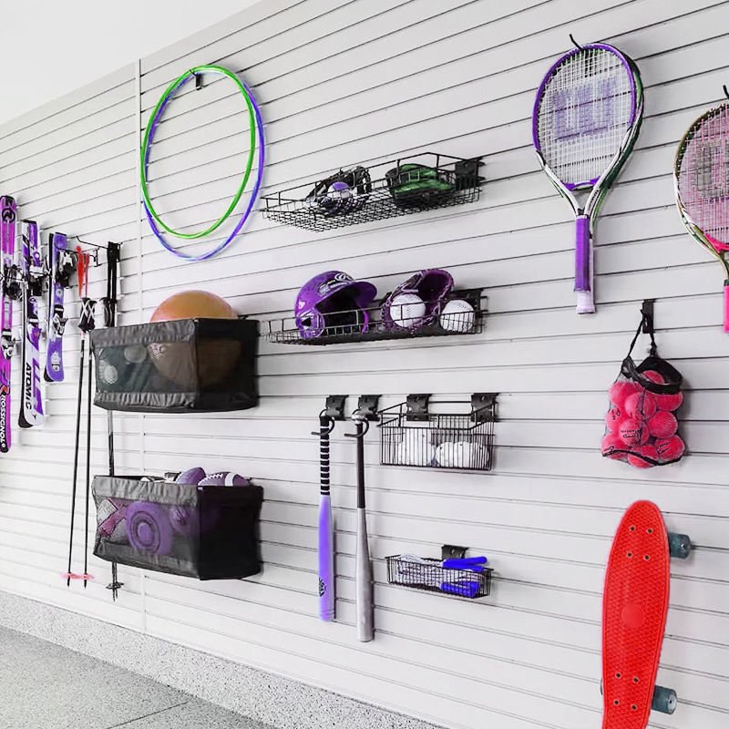 OEM 1890mmx73.7mmx17.7mm Garage Wall and Home Storage System Wall Board Custom Garage Tool Organizer Wpc Slat Wall Panels - 海智集