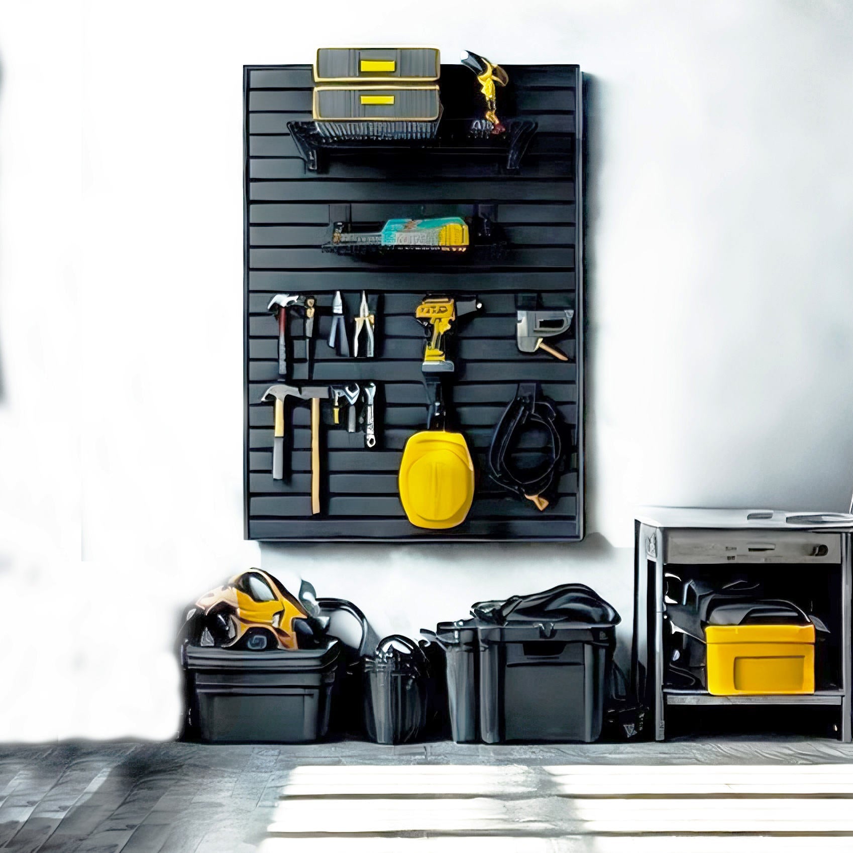 OEM Custom Interior Living Room Storage Organizer Panels Industrial Garage Tool Slat Wall Single Waterproof Office Organization - 海智集