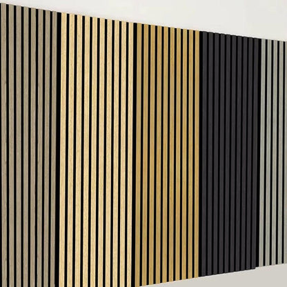 OEM Custom Modern Acoustic Wall Panel Decoration MDF Wood Veneer Sound Absorbing Panels Custom Acoustical Wall Panels - 海智集
