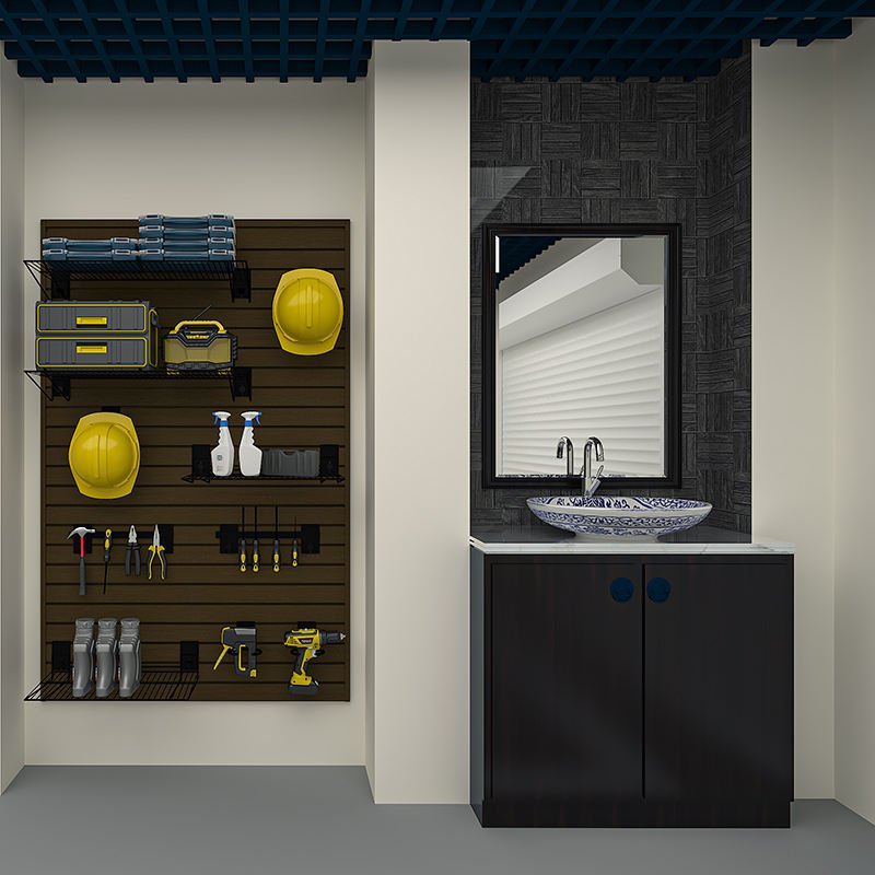 OEM Garage Tool Home Storage Slat Wall Panels Custom Wpc Fluted Wall Panel Custom Slat Wall Panels - 海智集