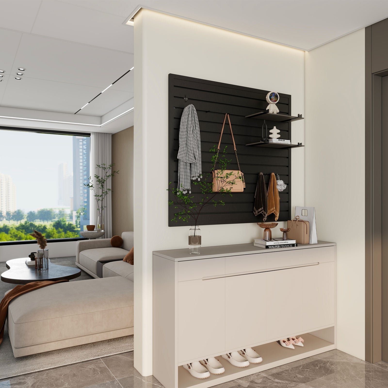 OEM Garage Tool Storage Slat Wall Organizer Living Room Decorations Custom Waterproof Slat Wall Storage Panels - 海智集