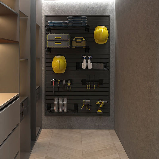 OEM Garage Tool Waterproof Fireproof Wall Storage Shelves Living Room Decorations Custom Slat Wall Storage Panels - 海智集