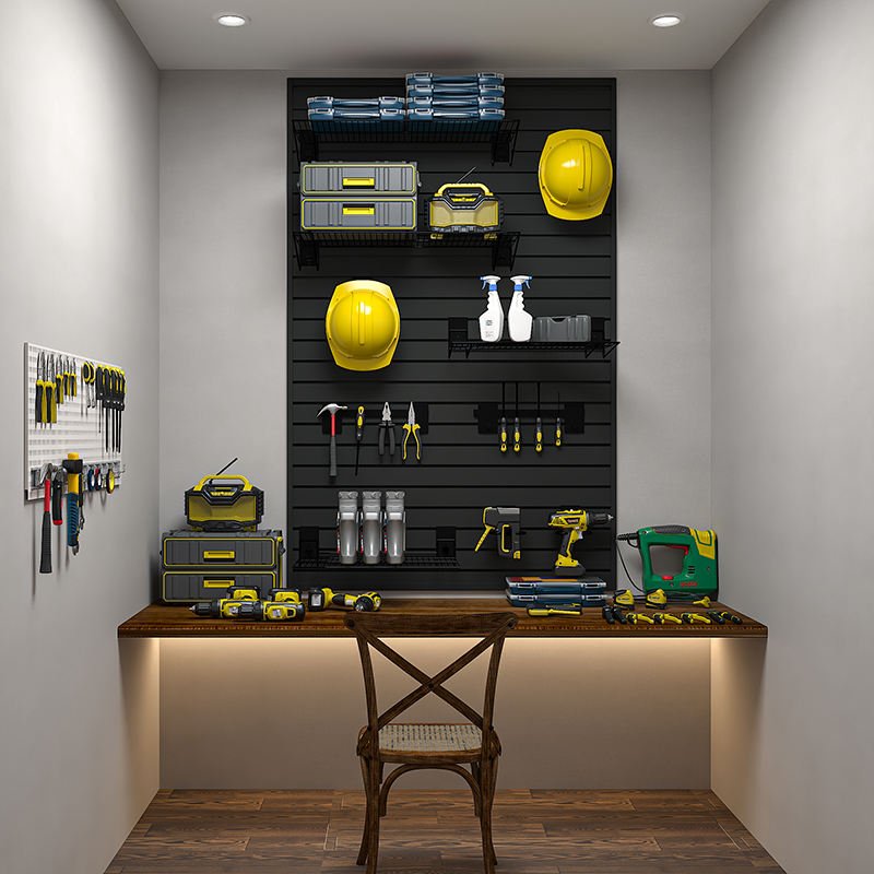 OEM Garage Tool Waterproof Wall Storage Shelves Living Room Decorations Custom Slat Wall Storage Shelf - 海智集