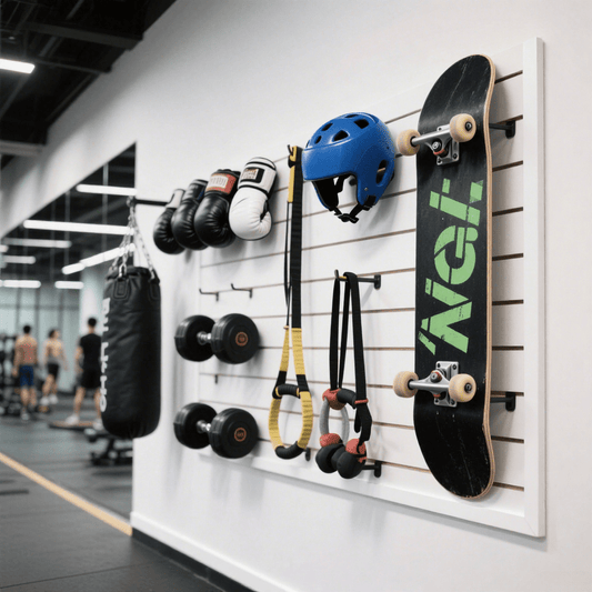 OEM Waterproof WPC Slat Panel Modern Wall Storage Solution for Home Gym Office Living Room - 海智集