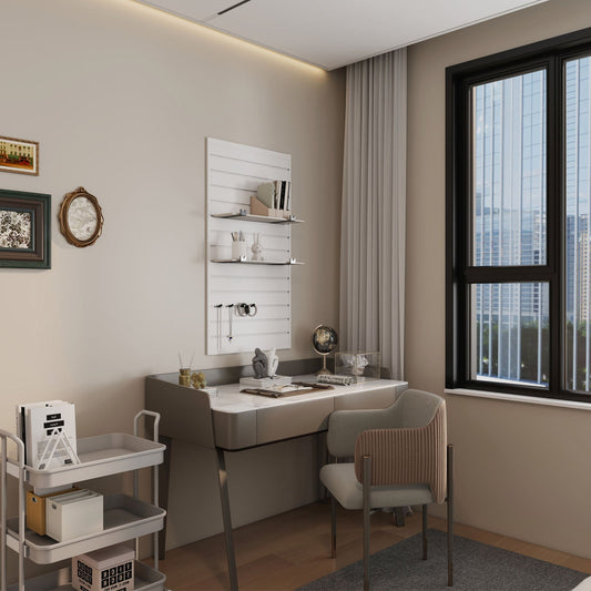 OEM Waterproof WPC Slat Panel Modern Wall Storage Solution for Home Gym Office Living Room - 海智集