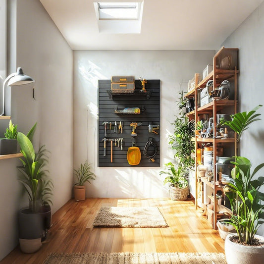 OEM Waterproof WPC Slat Panel Modern Wall Storage Solution for Home Gym Office Living Room - 海智集