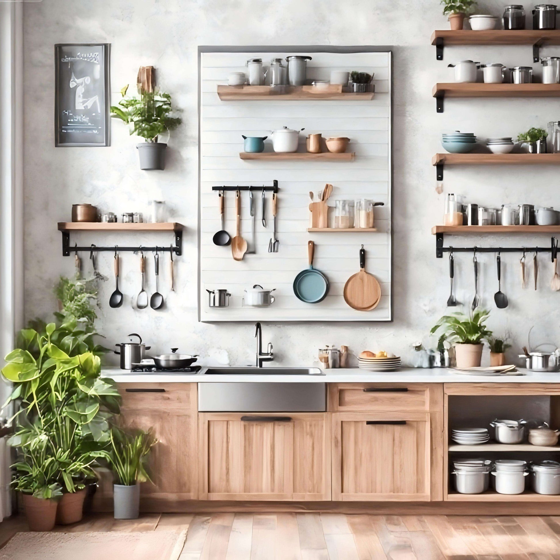 OEM WPC Storage Slat Wall Panel - Modular Garage Tool Organizer Waterproof Home Decor - 海智集