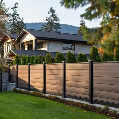 Outdoor Wood Plastic Composite Handrail Post Wpc Fence-海智集-
