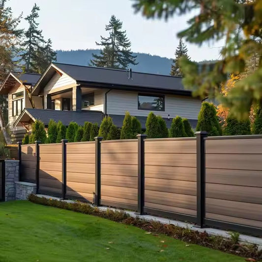 Outdoor Wood Plastic Composite Handrail Post Wpc Fence-海智集-