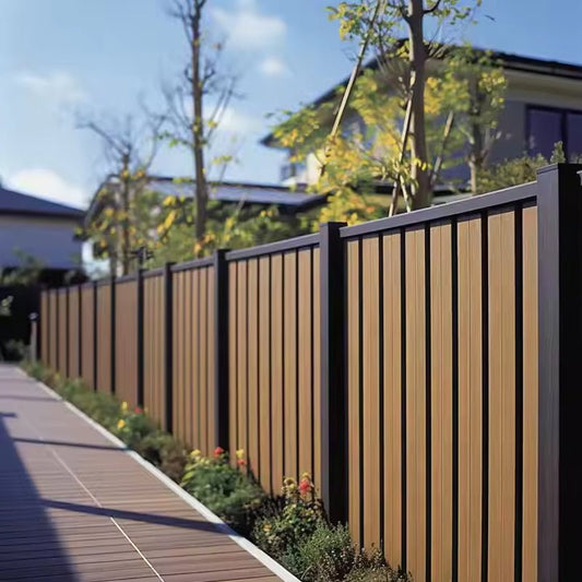 Outdoor Wpc Garden Privacy Fence Screen Durable Wood Privacy Fence Panel-海智集-