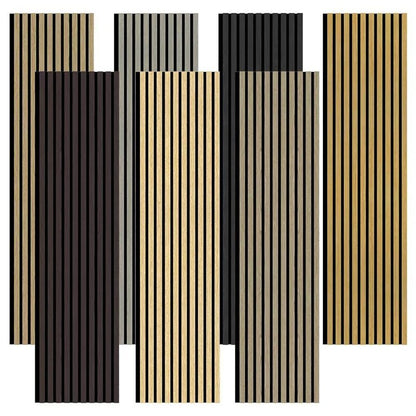 Panel Acusticos De Listones De Madera De Alta Calidad Fsilon Paneles De Pared Acusticos De Chapa De Madera Personalizados - 海智集
