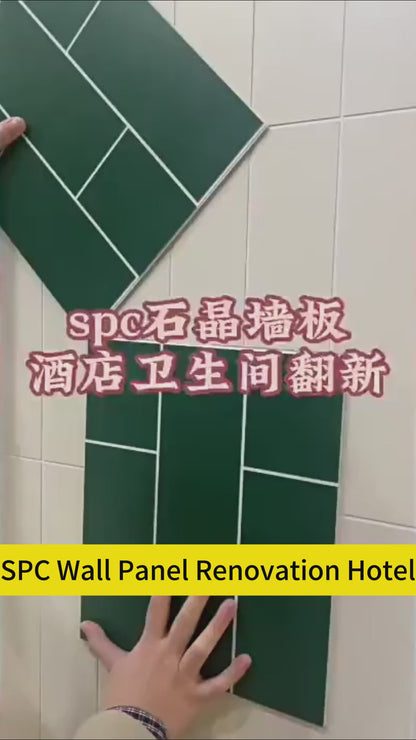 SPC Carved Board (Bathroom Small Tile Alternative) – 12x12 Interlocking Waterproof Anti-Slip Bathroom Flooring Tiles (10 Sqft/Box)