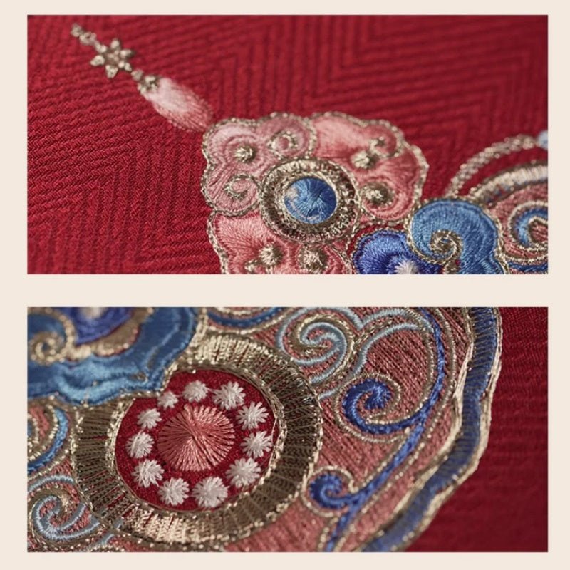 納福開運 · 福到門前刺繡畫｜七星高照 招財進寶 葫蘆吉祥掛畫 - 海智集