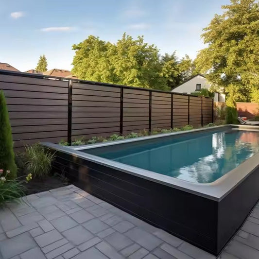 Recycled Materials Plastic Wood Composites WPC Garden Fence for House Decoration-海智集-