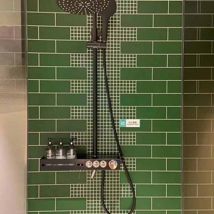 SPC Carved Board (Bathroom Small Tile Alternative) – 12x12 Interlocking Waterproof Anti - Slip Bathroom Flooring Tiles (10 Sqft/Box) - 海智集