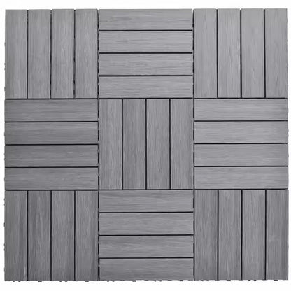 Straight Grain Balcony Decorative Floor Orange WPC Wood Composite Decking Light Grey Interlocking Outdoor Deck Tiles-海智集-