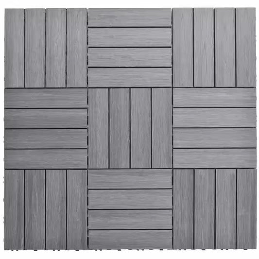 Straight Grain Balcony Decorative Floor Orange WPC Wood Composite Decking Light Grey Interlocking Outdoor Deck Tiles-海智集-