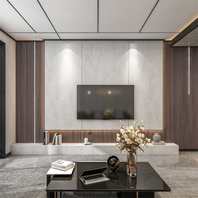 Wholesale Interior Decorative Board Wood Plastic Timber Cladding Panels WPC Smooth Board WPC Internal TV Panel Wall-海智集-